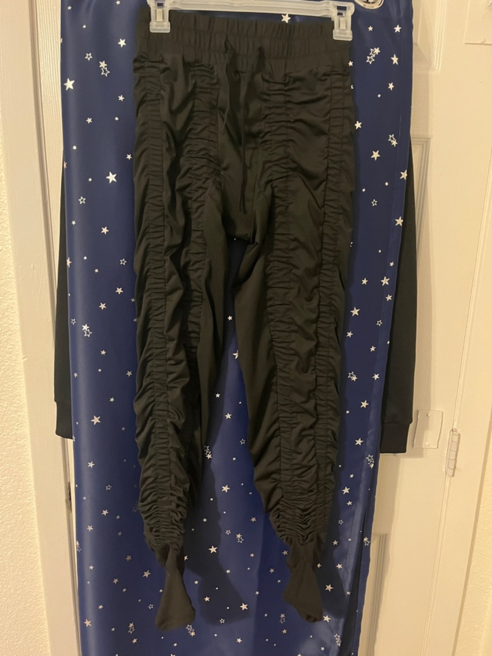 Black Ruched Compression Leggings